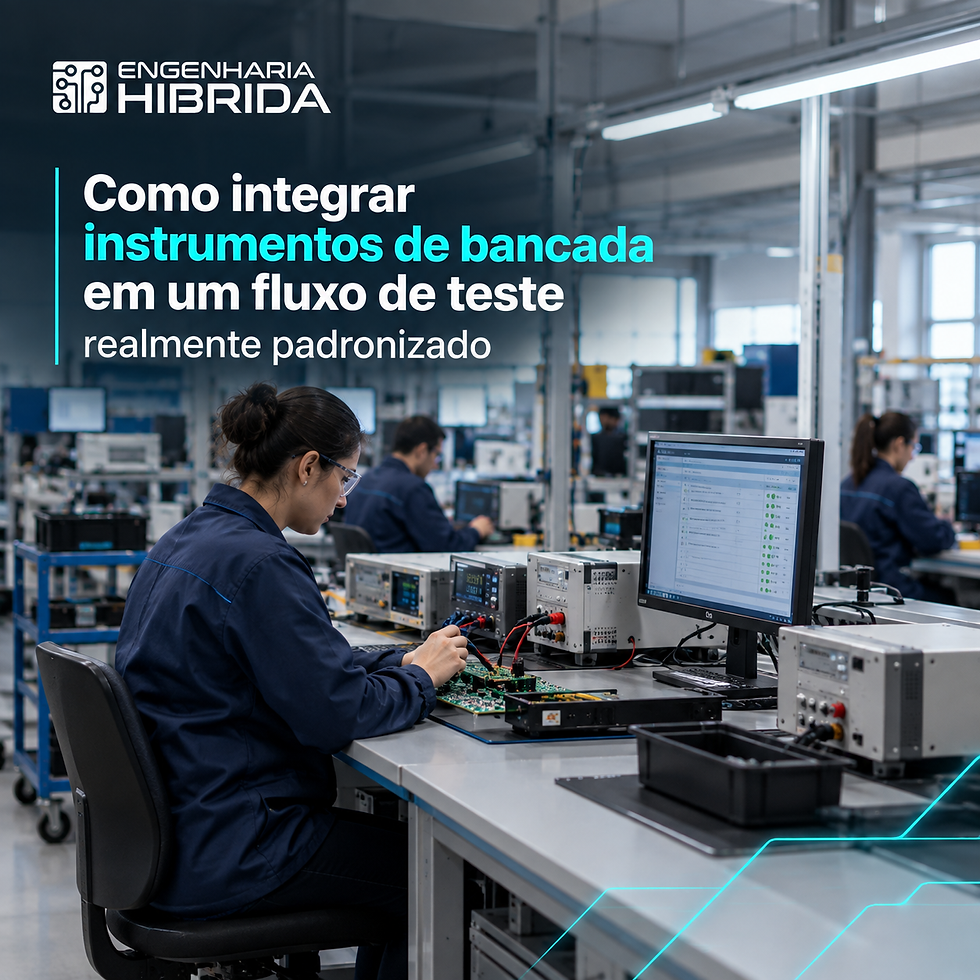 Como integrar instrumentos de bancada em um fluxo de teste realmente padronizado.