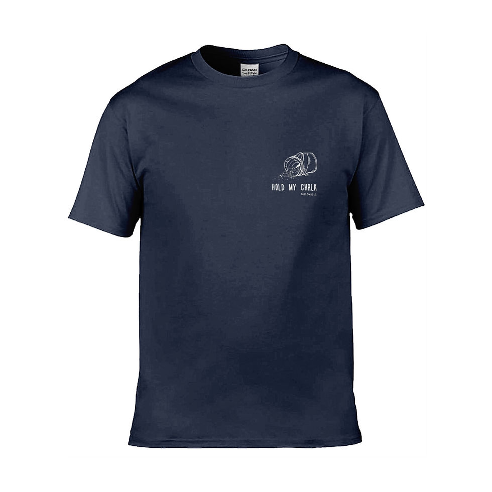Thumbnail: Hold my chalk witty navy climbing bouldering t-shirt