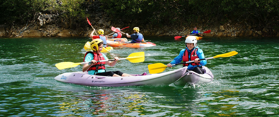 Kayaking-Girls-Ballyhass-Lakes-Activity-