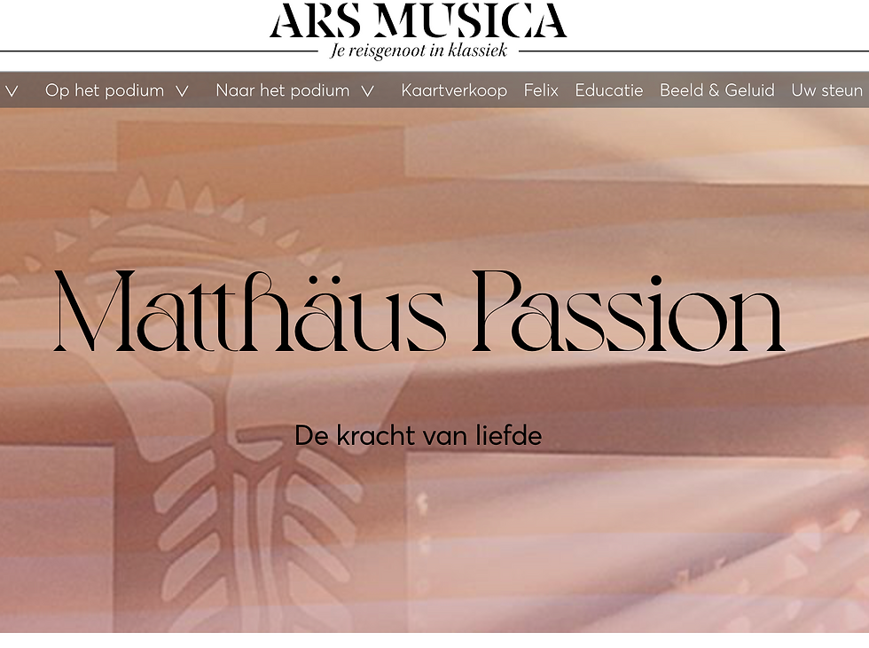 Matthaus Passion - J.S. Bach - Ars Musica