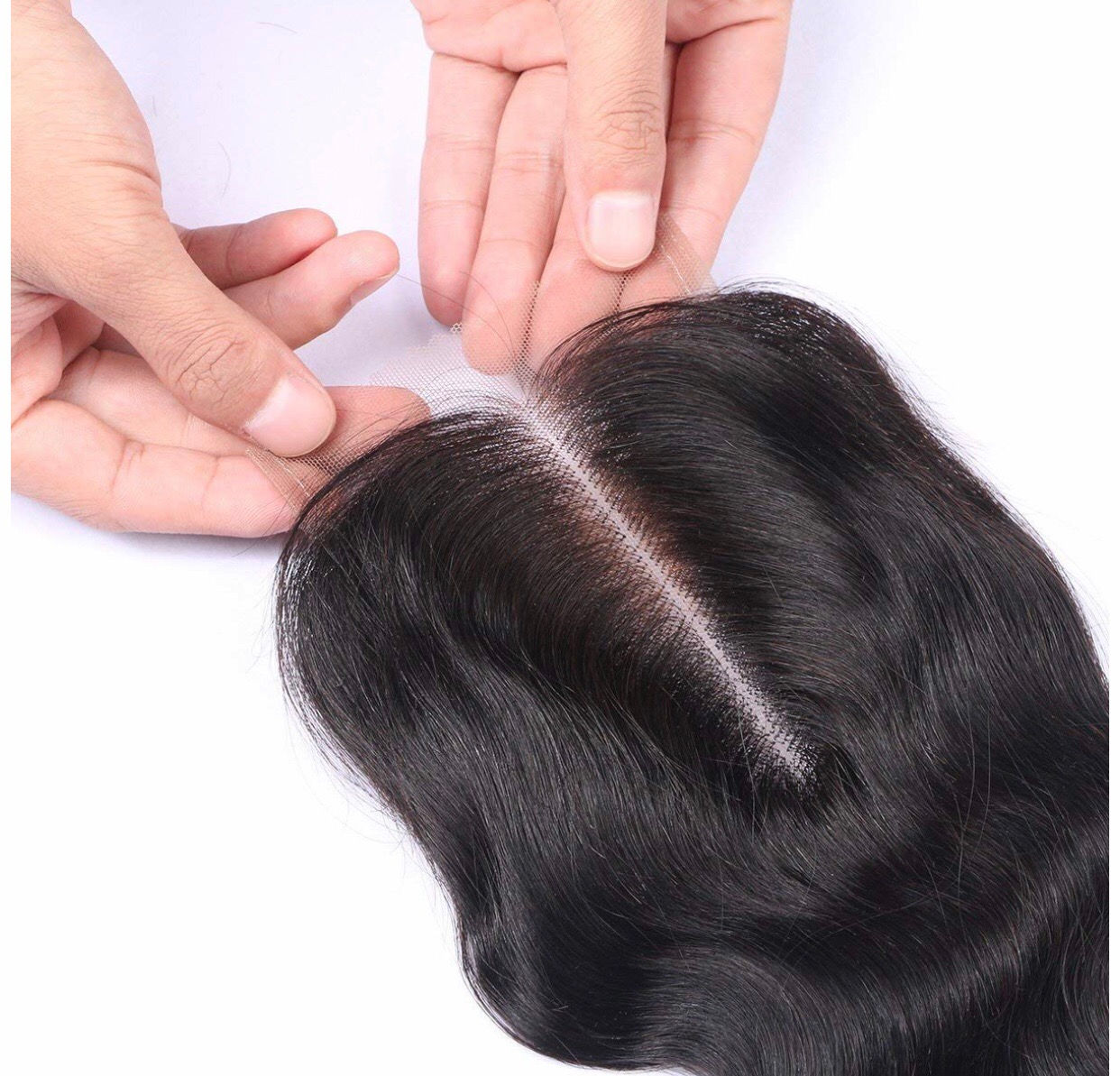 Frontal Closure With Baby Hair Bleached Knots 4X4 Natural Hairline