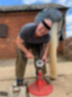 Horses Inside Out and Gillian Higgins. Mark Johnson shoeing a horse