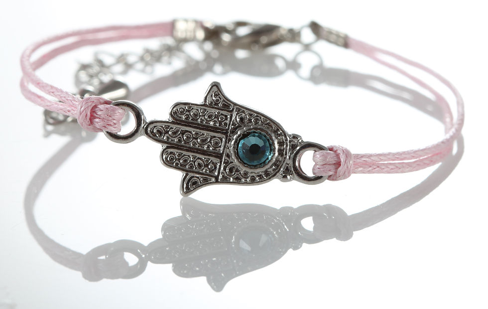 תמונה ממוזערת: צמיד 2 חוטים בצבעים עם חמסה סגירה מתכווננת מעודן ומתאים לכל דבר