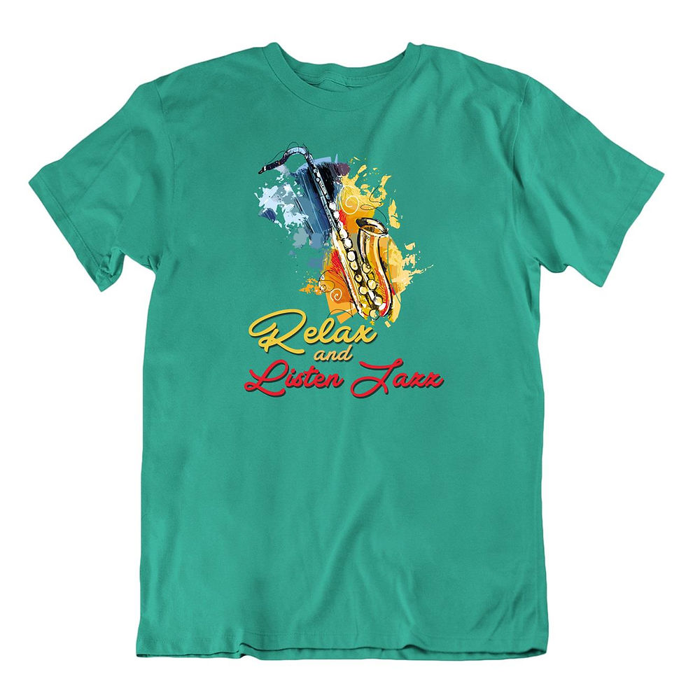 תמונה ממוזערת: להירגע ולהאזין לג'זמתכון החיים הטובים- חולצה לחובבי המוזיקה