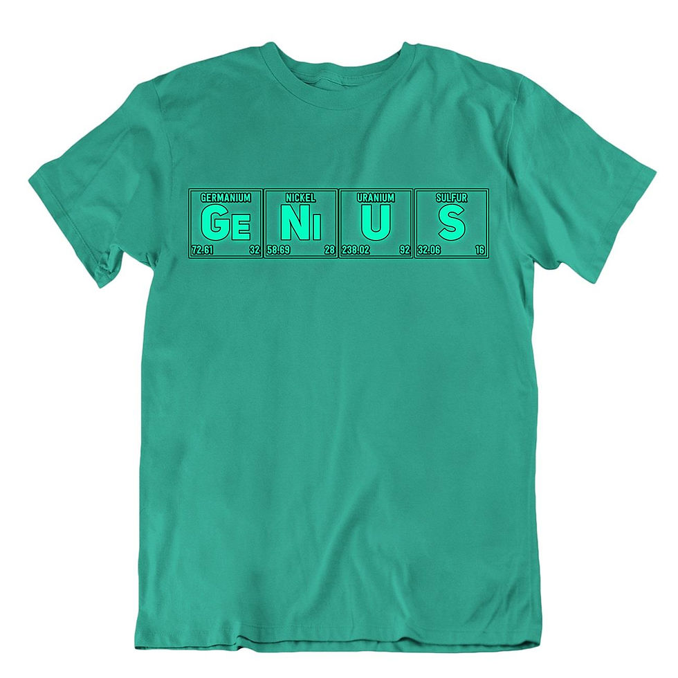 תמונה ממוזערת: חולצה מקורית -  גאון לחובבי כימיה והומור