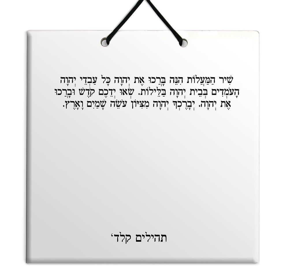 תמונה ממוזערת: פרקי תהילים - על לוח עץ/קרמיה איכותי לבחירה פרקים קלא' - קמ