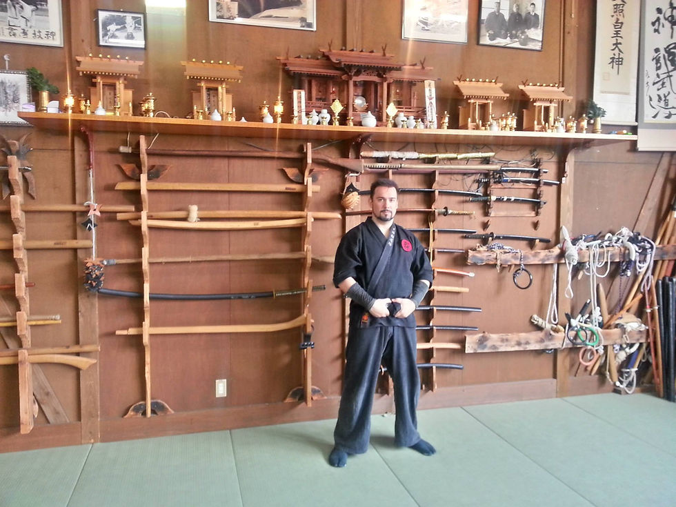 Eccomi all'interno del vecchio Hombu Dojo a Noda!