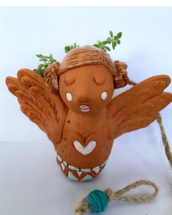 Bird lady planter