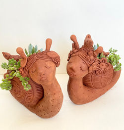 Snail Lady Planters