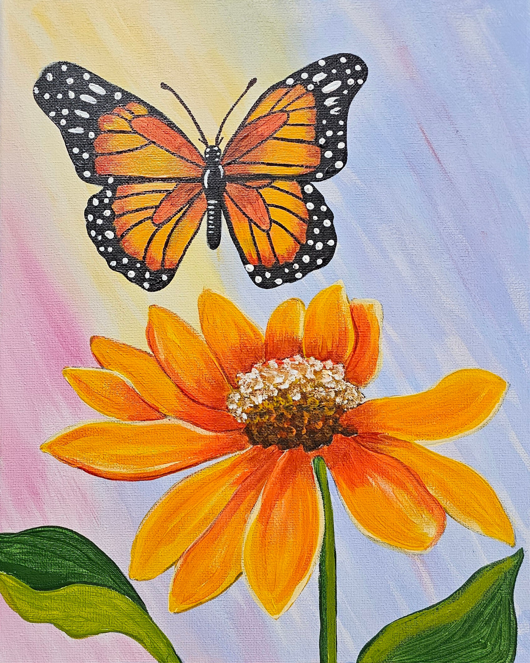 Paint at Home Kit - Monarch and flower