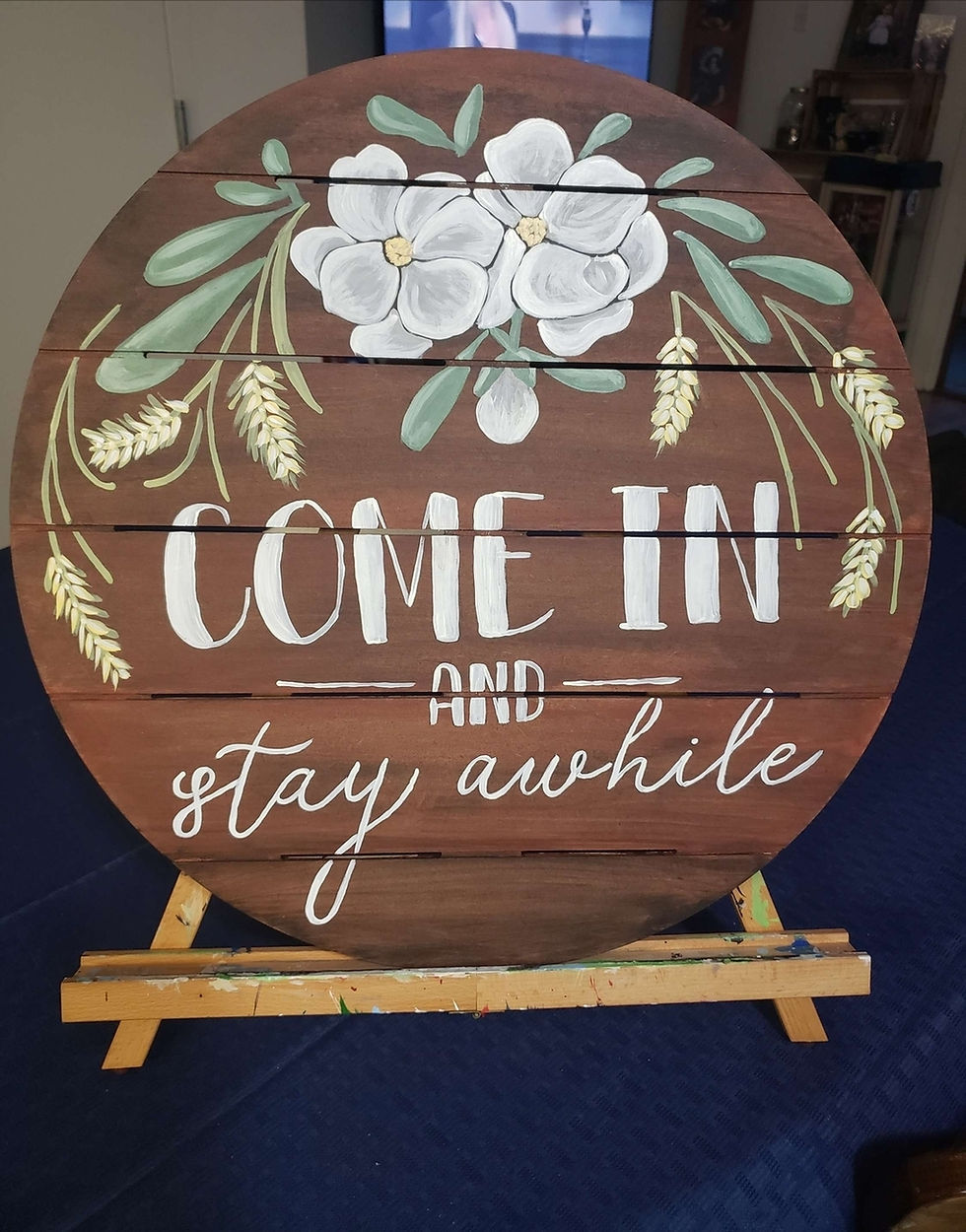 Wooden Door Hanger Paint and Sip at the Village Pancake Factory