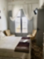 Bed and seating area