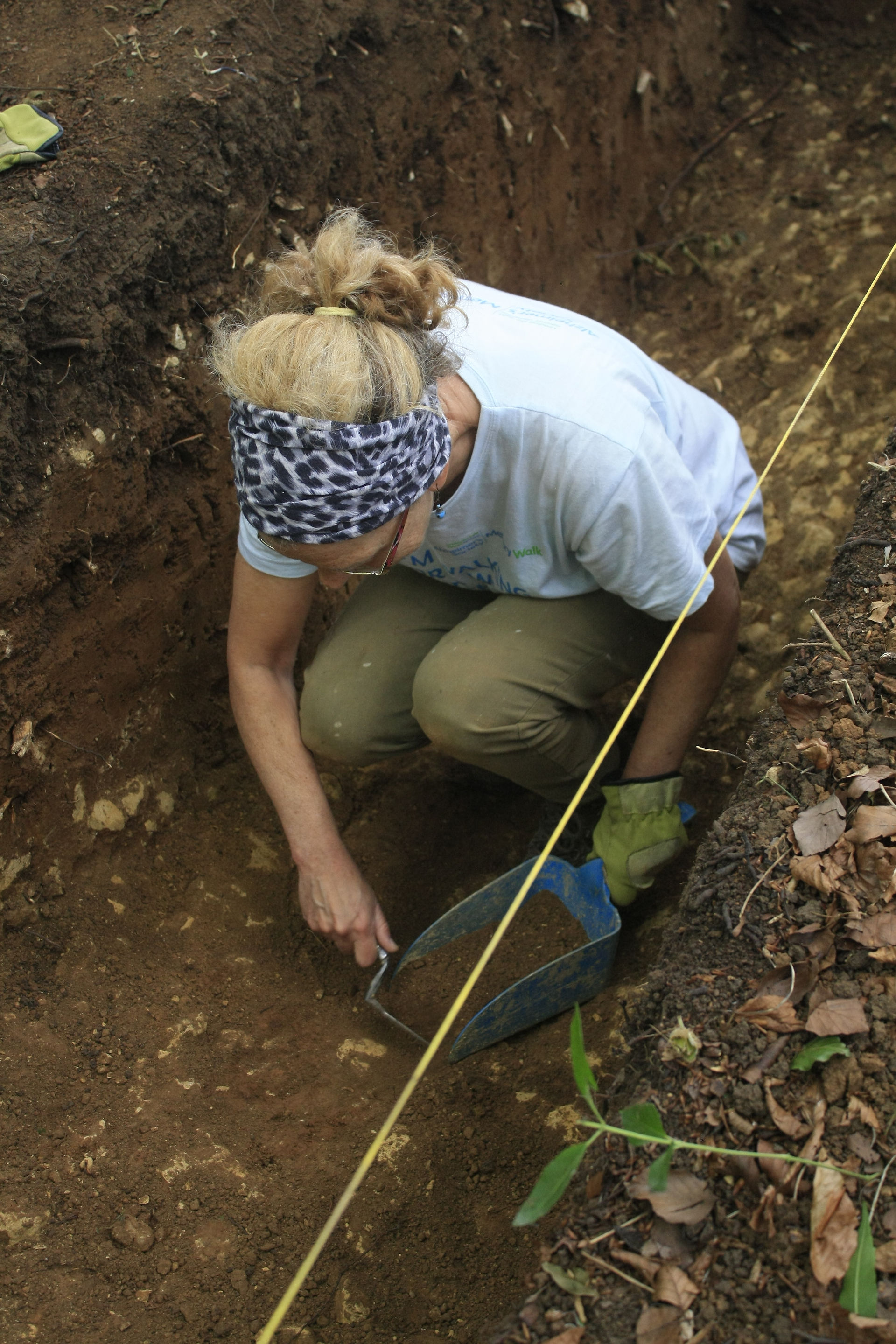 At home in a trench