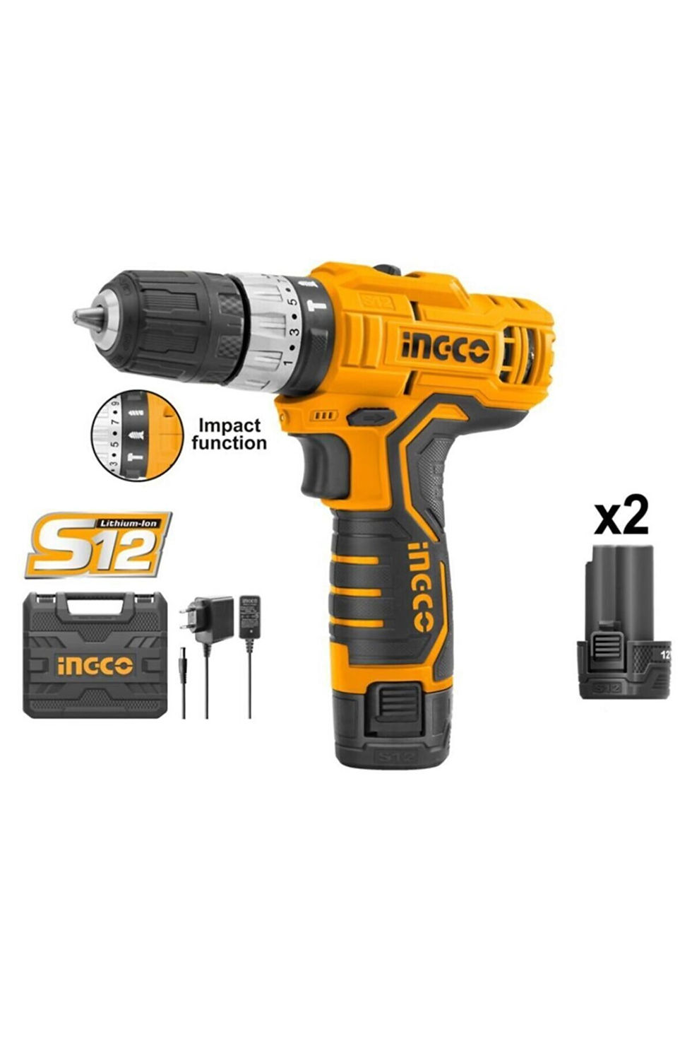 CIDLI1232E Li-ion Akülü Darbeli Matkap 10mm 12V 1.5AH