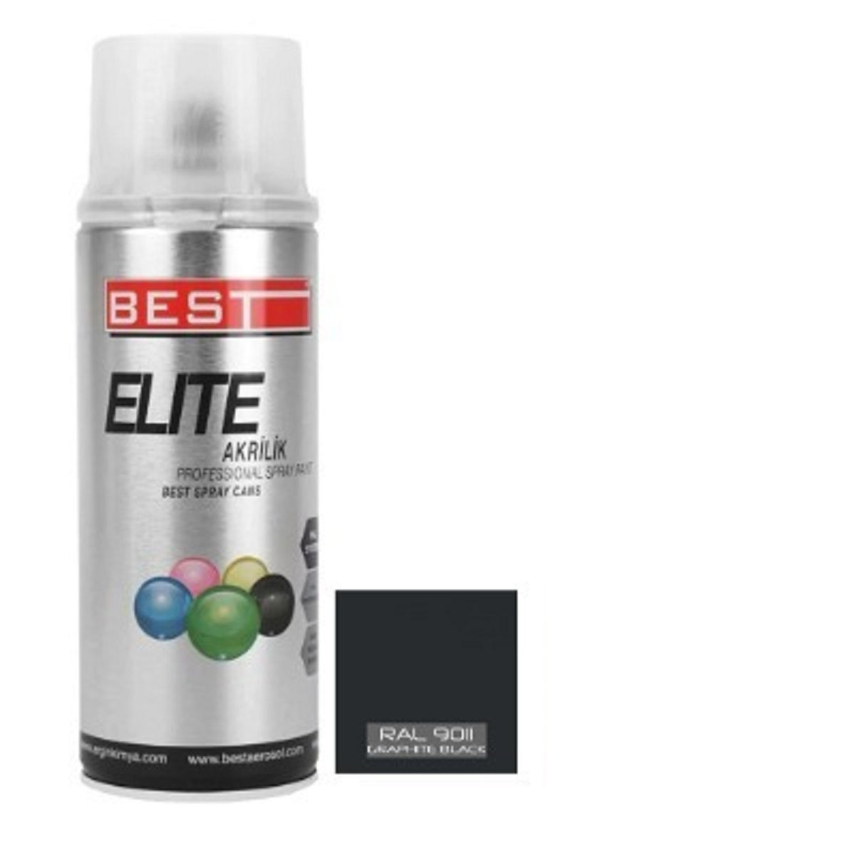BEST SPREY BOYA ELİTE 400 ML RAL9011 GRAFİT SİYAH
