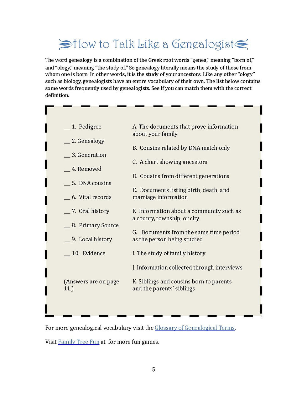 Thumbnail: Getting Kids Started in Genealogy