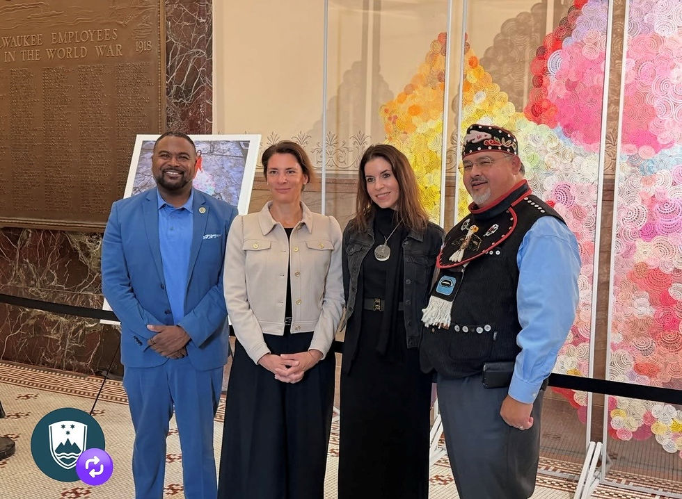 City Cimmissioner LaFayette Crump, Consul General of RS Suzana Češarek, myself and Dr.Paul F. Trebian,President and CEO of the International Institute of Wixconsin
