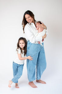 Family portrait during newborn photoshoot in Sugar Land TX 