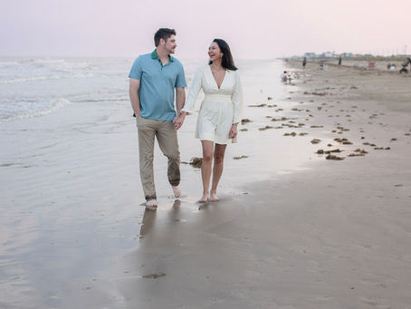 Romantic Couples Beach Photoshoot Near Surfside Beach, Texas