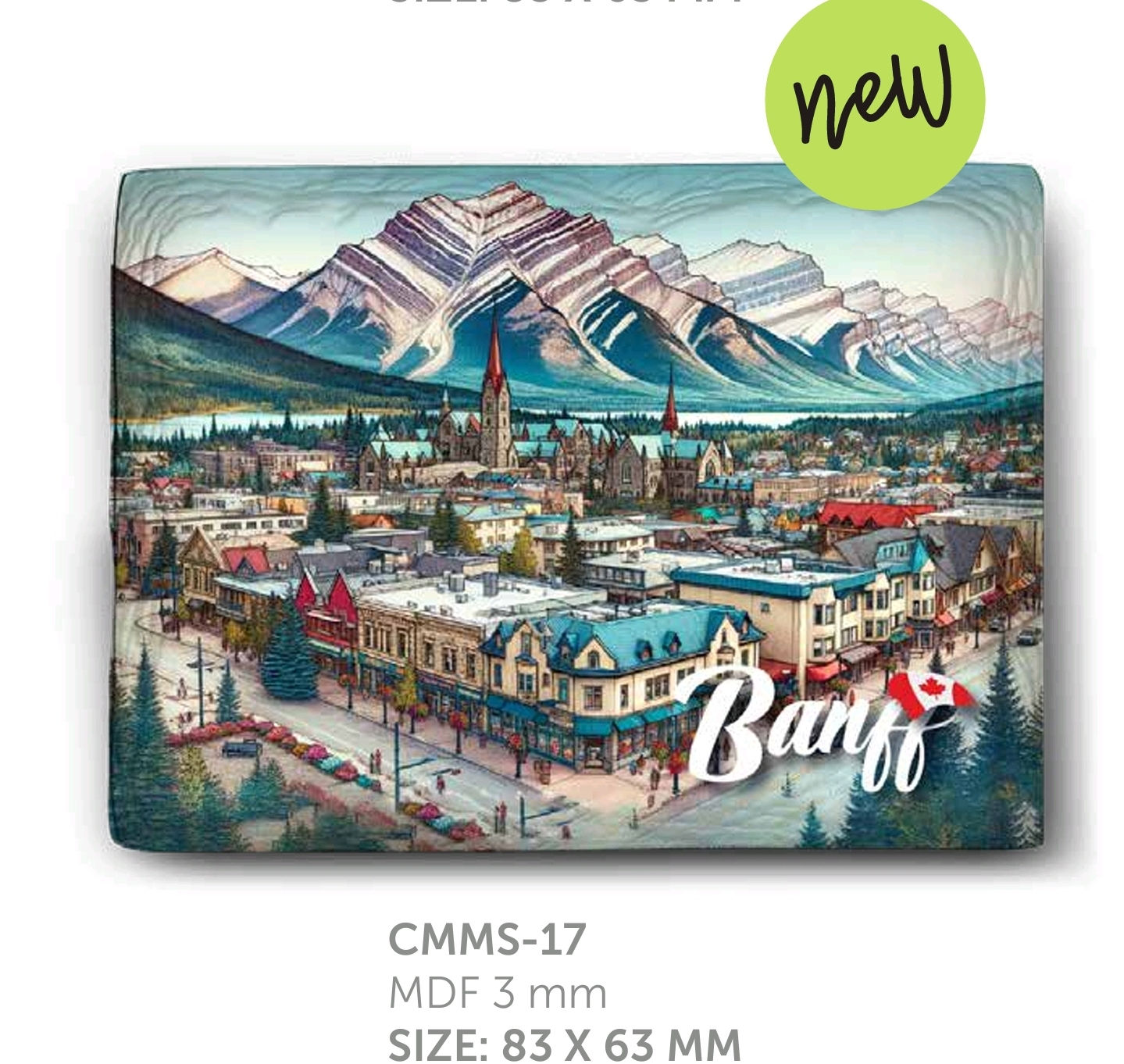 Banff Town View Ceramic Fridge