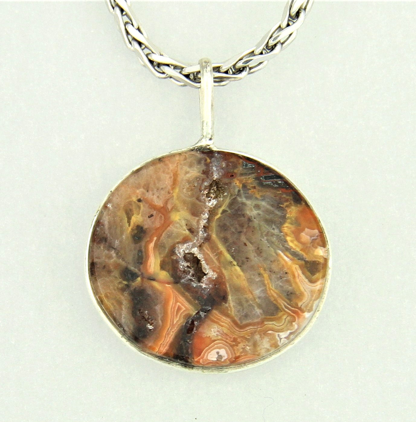 Crazy Lace Agate Pendant