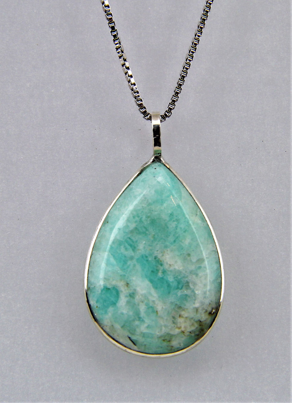 Amazonite Pear Pendant
