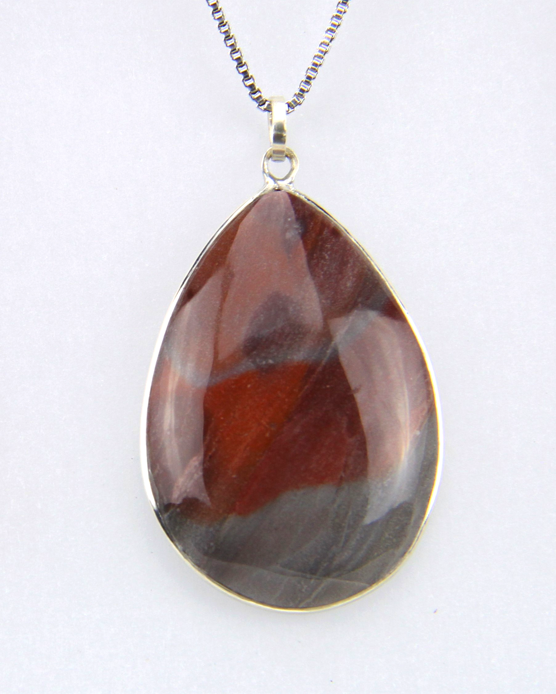 Red Stripe Agate Pendant