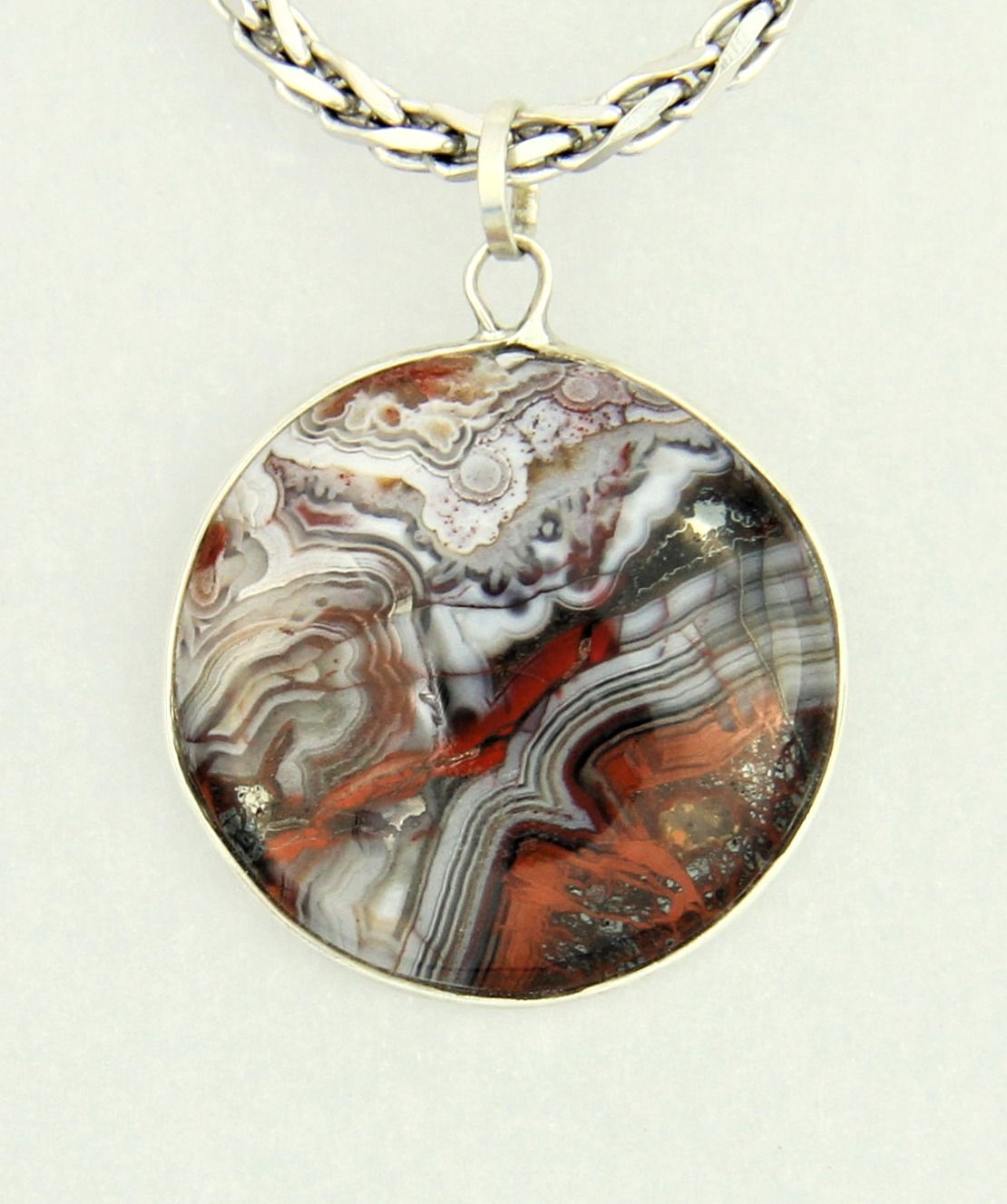 Crazy Lace Agate Pendant