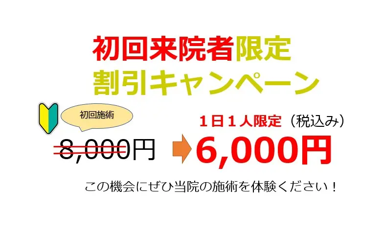 初回来院者限定割引キャンペーン