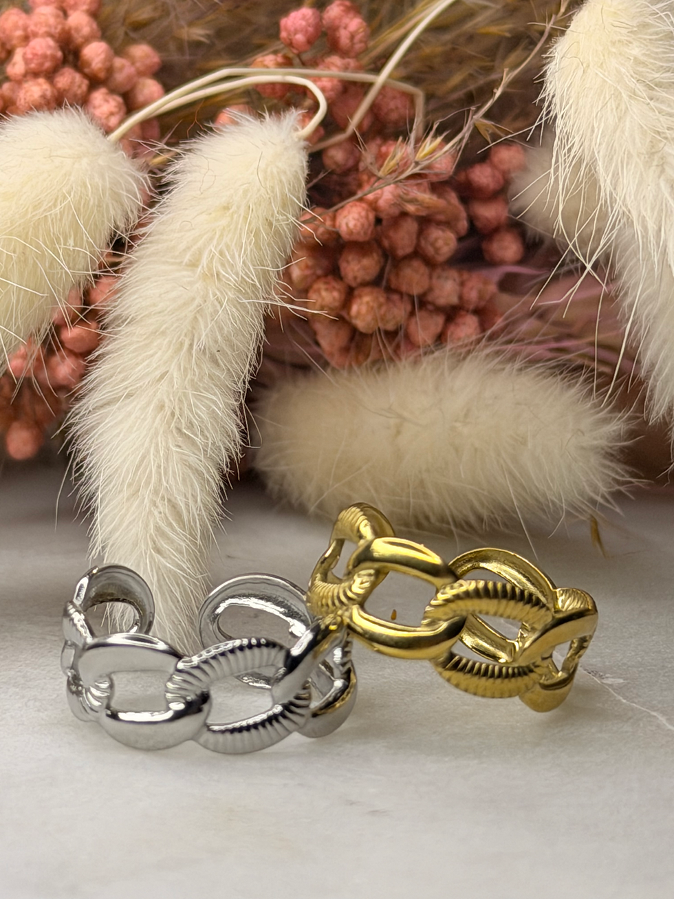 Miniature : Bague ajustable enchaînée 