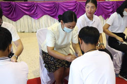 การเข้าค่ายปฐมนิเทศ ปลูกจิตสมนึกด้านคุณธรรม จริยธรรม และคุณลักษณะอันพึงประสงค์ของผู้เรียน