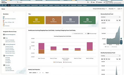 Oracle NetSuite Dashboard