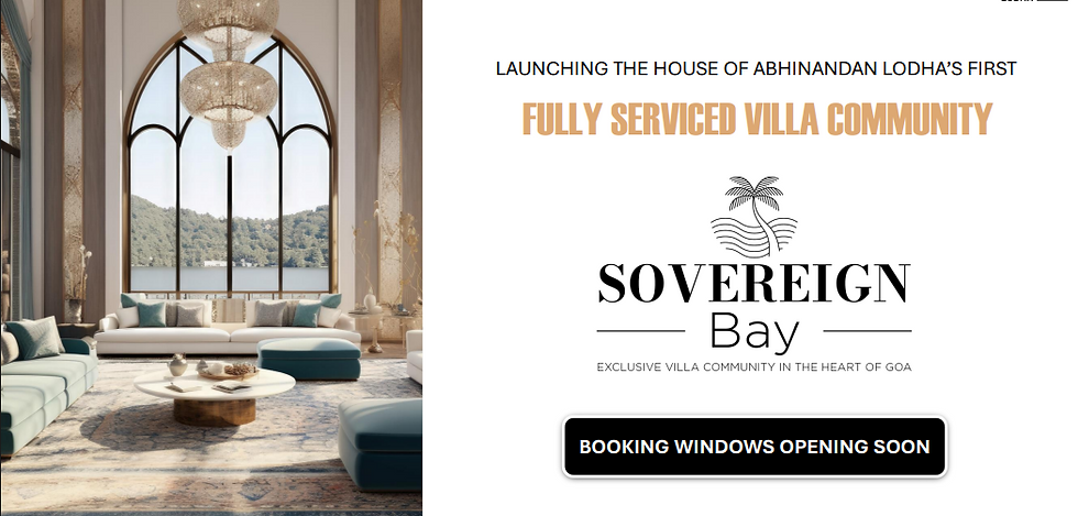 bookings Open Now At The Sovereign Bay Villas Goa
