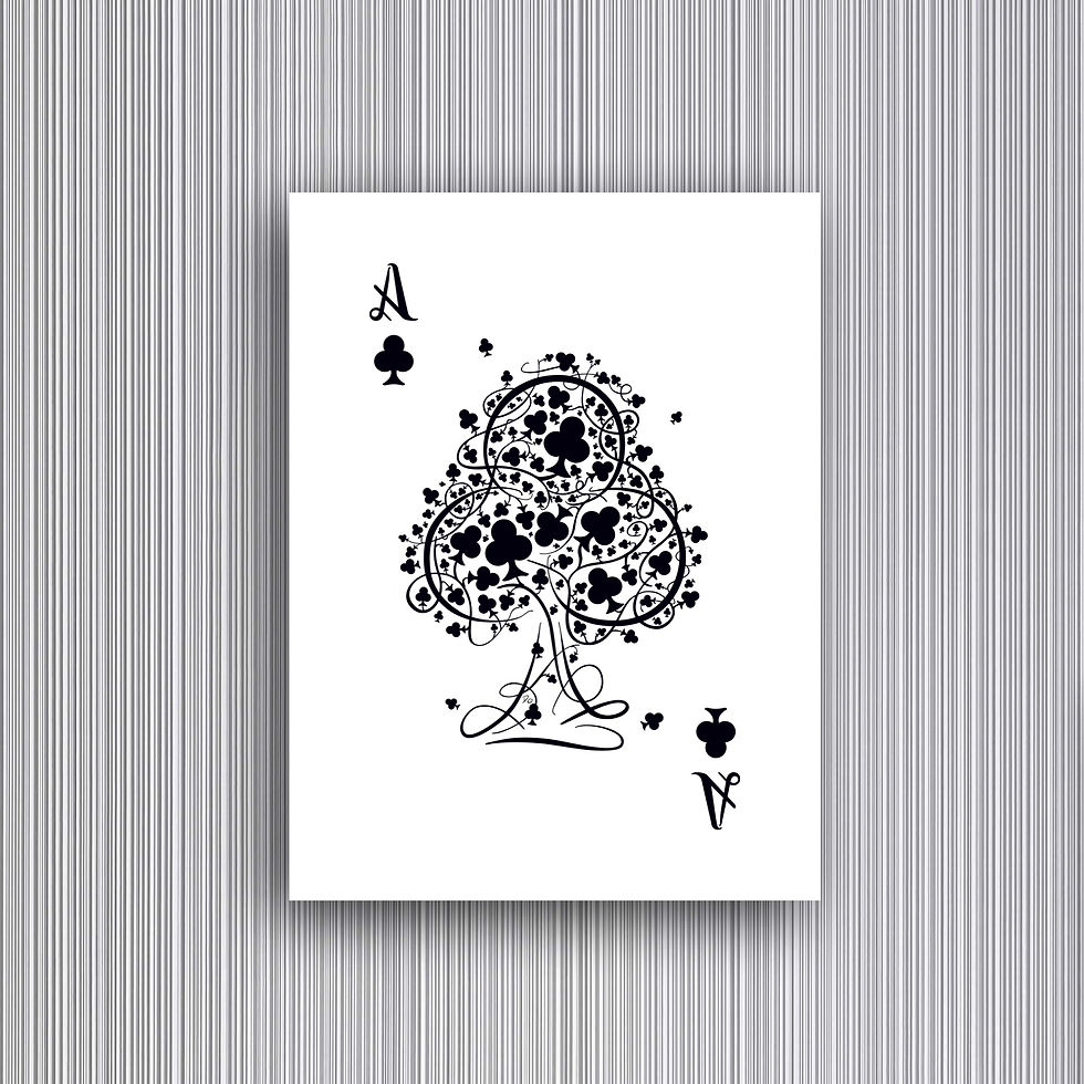 Thumbnail: Ace of Clubs - Fine Art Print