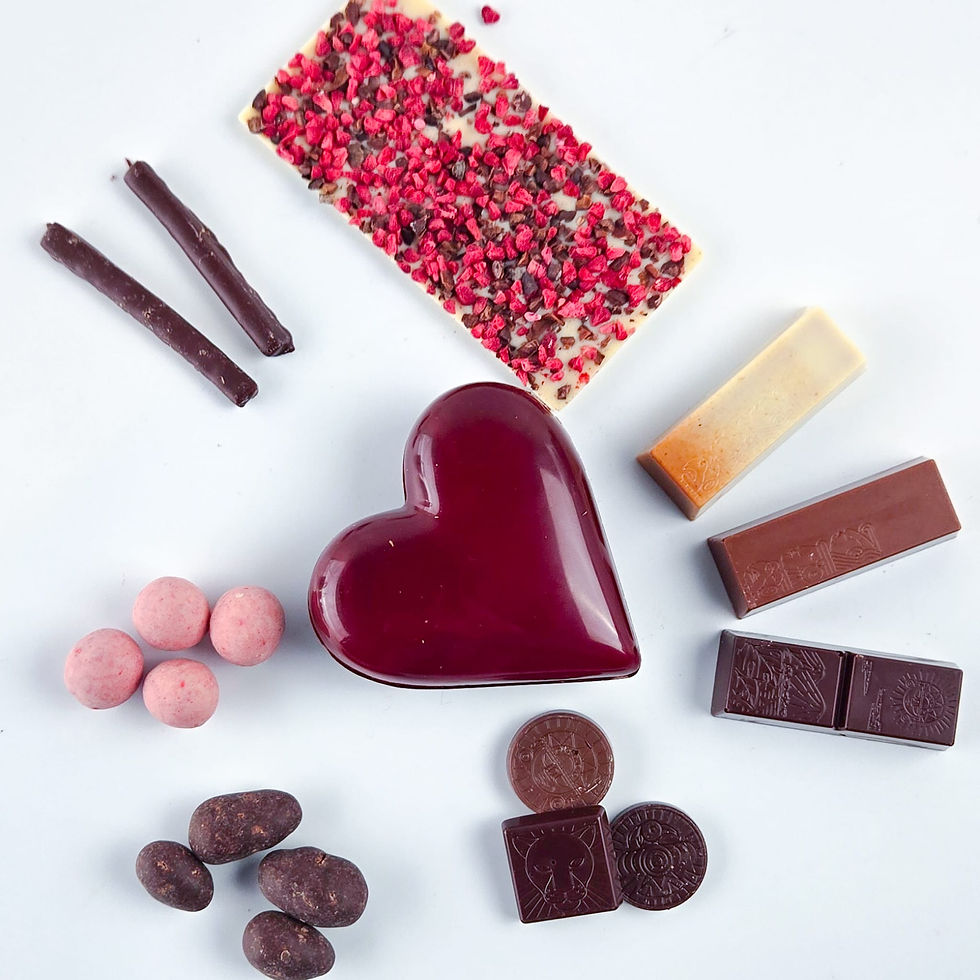 Miniature : Montage pralines spéciales (130g) - mini-tablette Rio Kubali Lait 45% Noisettes