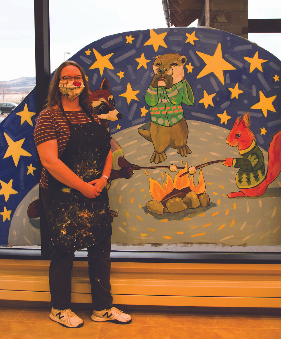 Painting Window Murals during a Pandemic