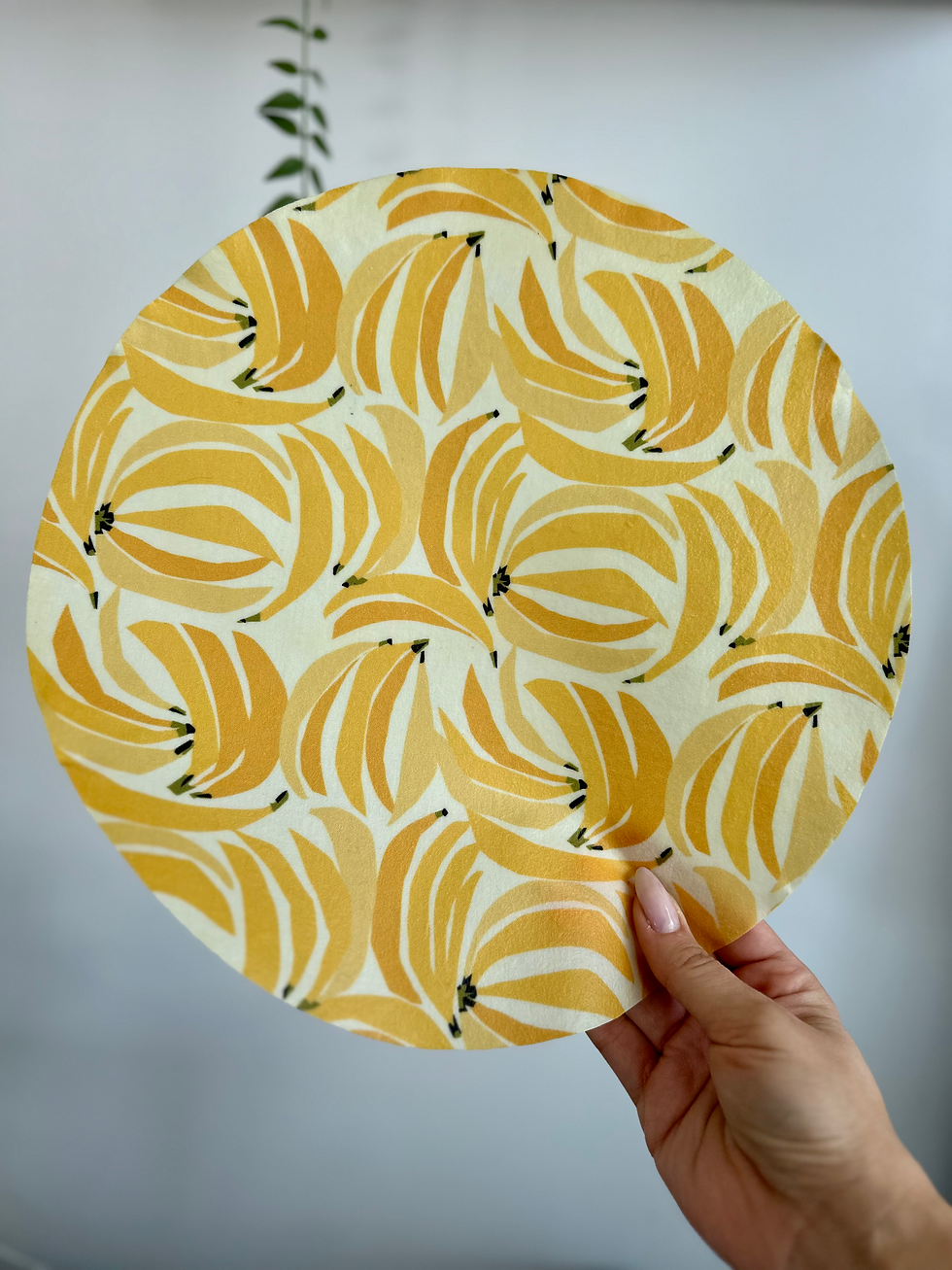 Perfectly Imperfect Beeswax Wrap 12" - Yellow Bananas