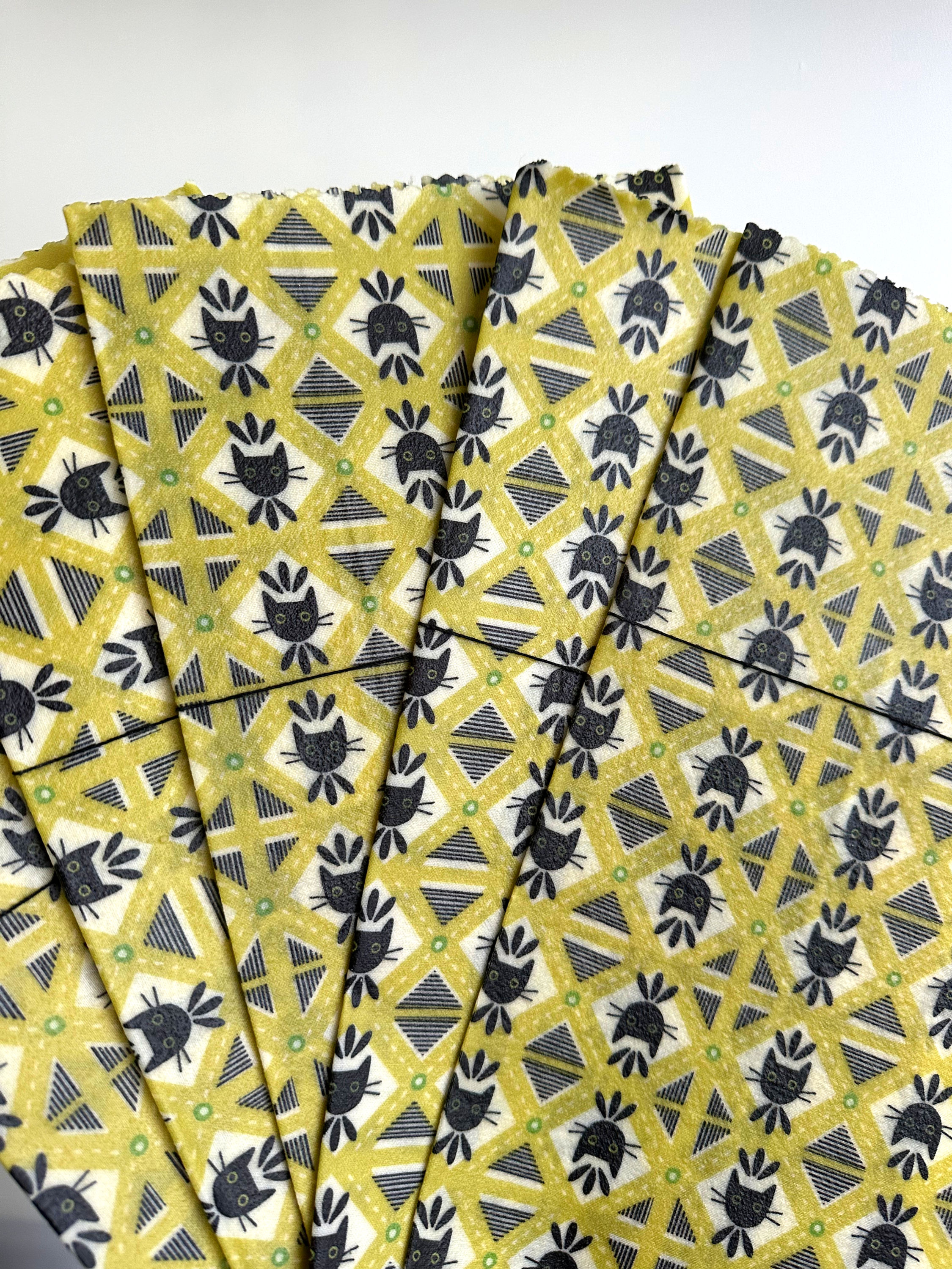 Square Beeswax Wrap – 13″x13″ - Cats