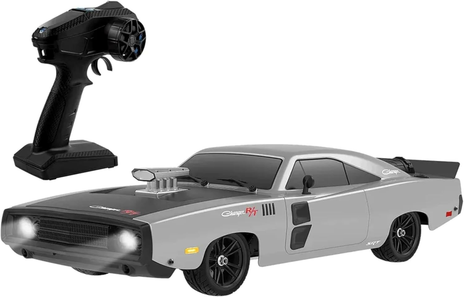 Silver RC car with remote control. ZLL Beast Max SG216 Drift Car.