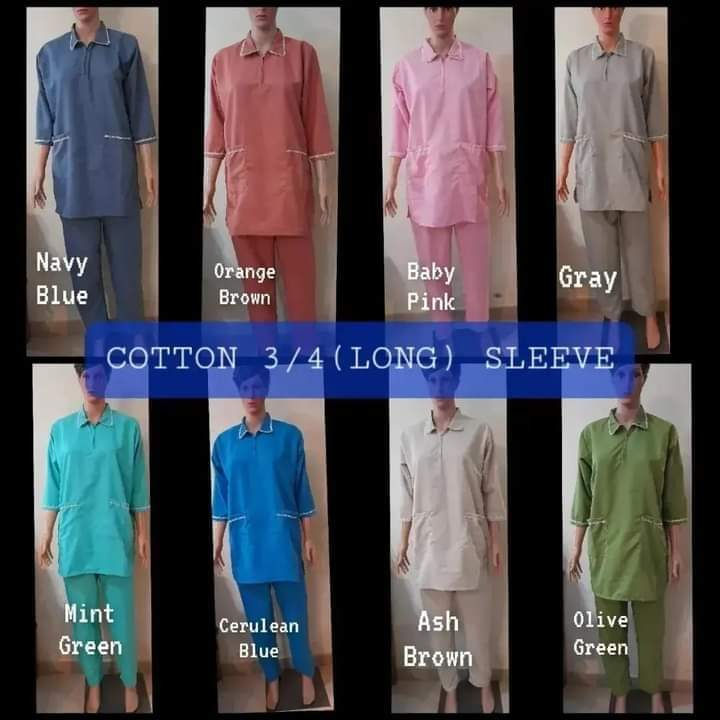 3/4 (LONG) SLEEVE - COTTON WITH COLLAR