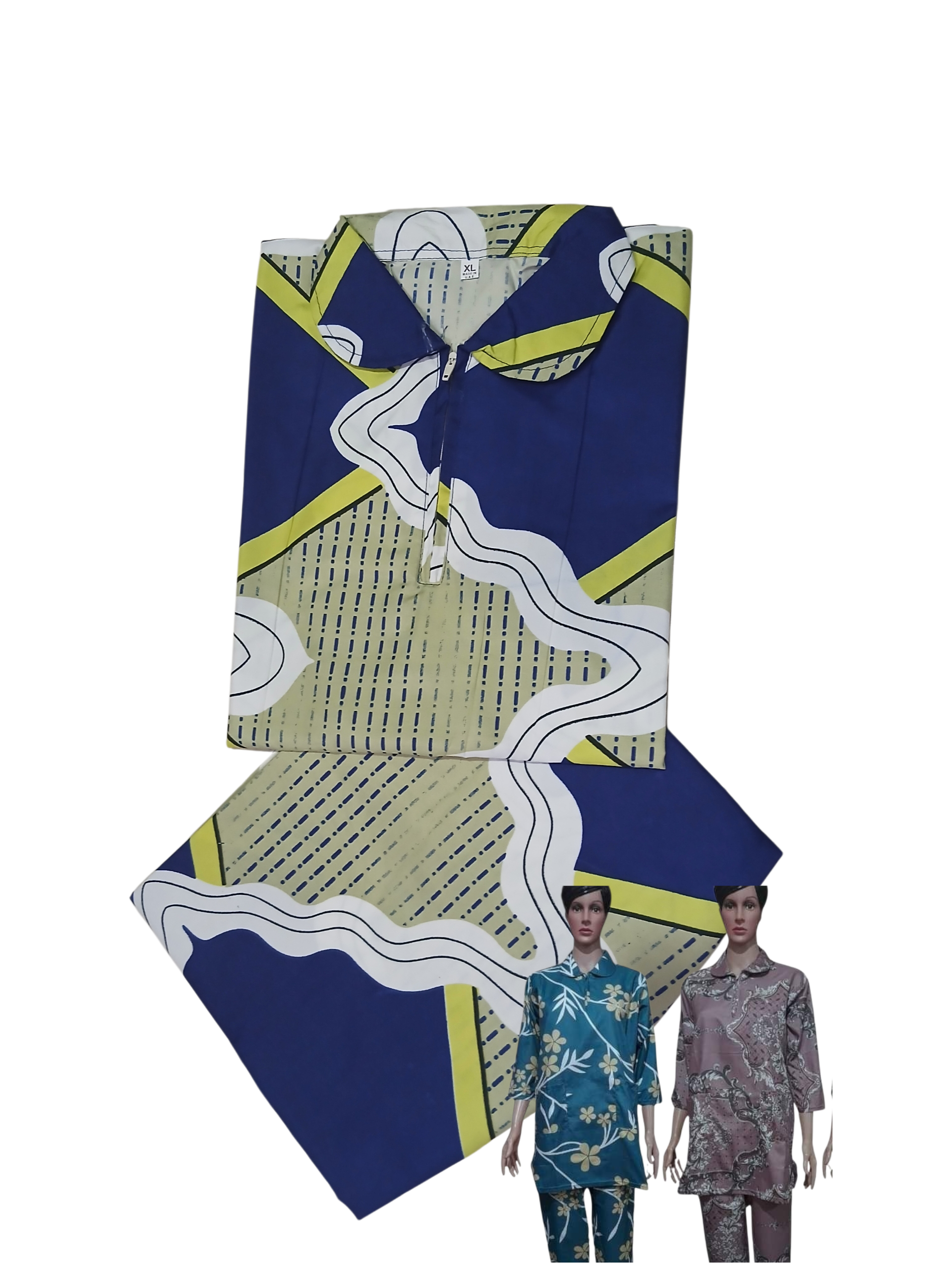 3/4 Sleeve - printed cotton - with collar