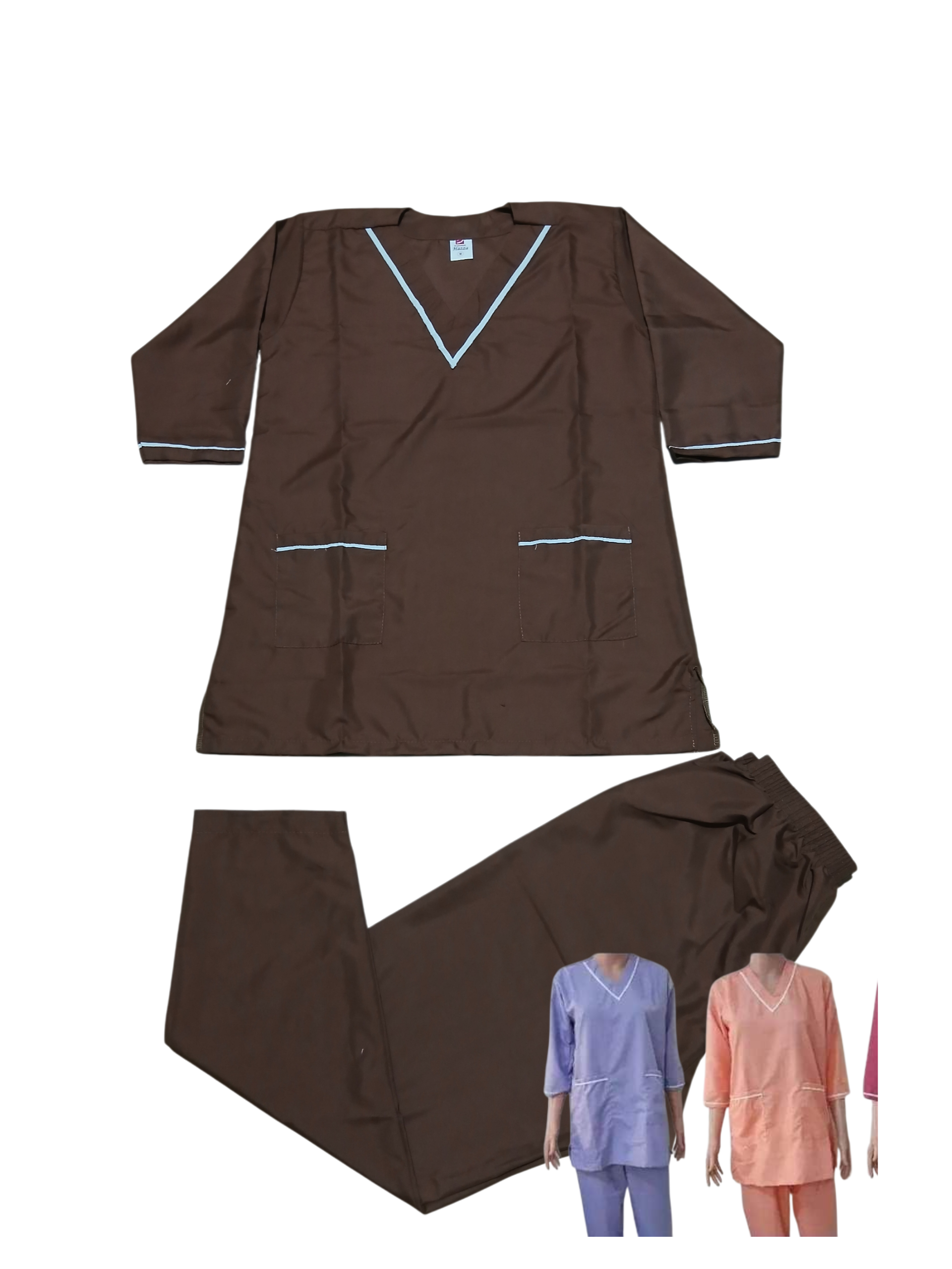 3/4 Sleeve - Choco Brown - Cotton