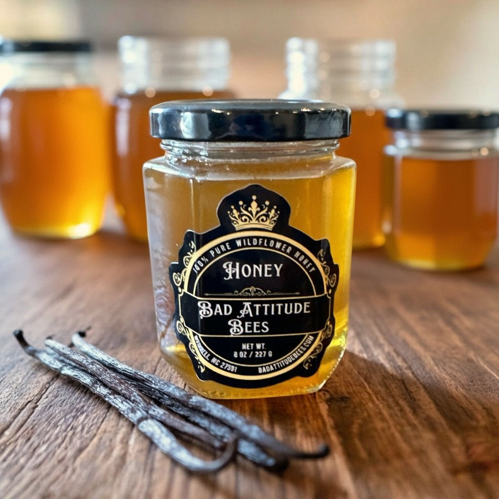 8 oz Madagascar Vanilla Bean-Infused Honey