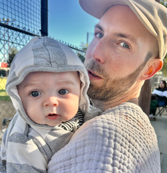 Austin and Colt at Brayden's little league game in Santa Clarita, CA