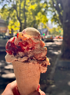 Treated myself to a GF cucurucho (and a lactaid)