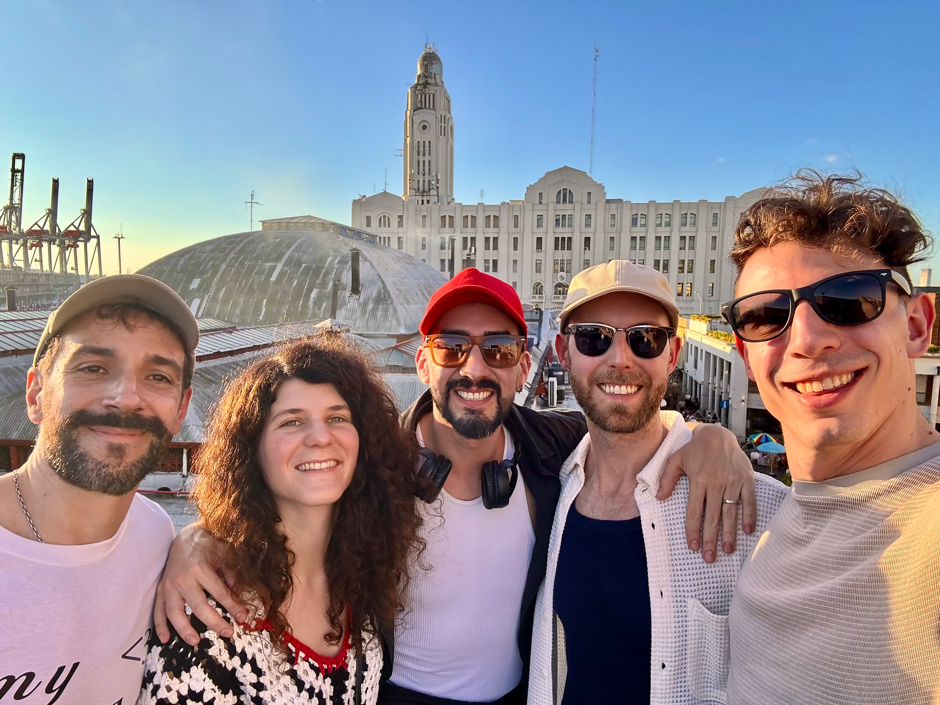 Mathias, Marjorie, Gus, Austin, and Jack at Casa Tremenda