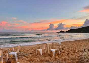 Sunset caipirinha at Bar do Deca