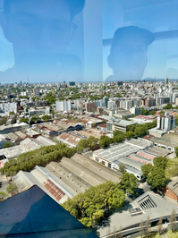 View of industrial neighborhood around Antel Tower
