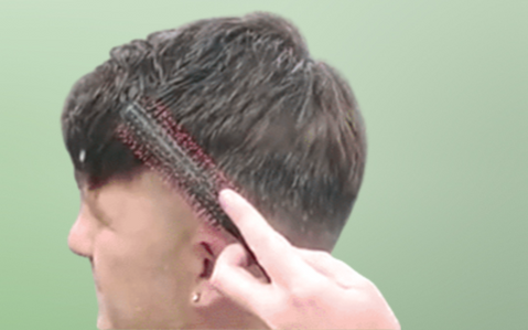 Cut and style the hair loss replacement system as needed and desired