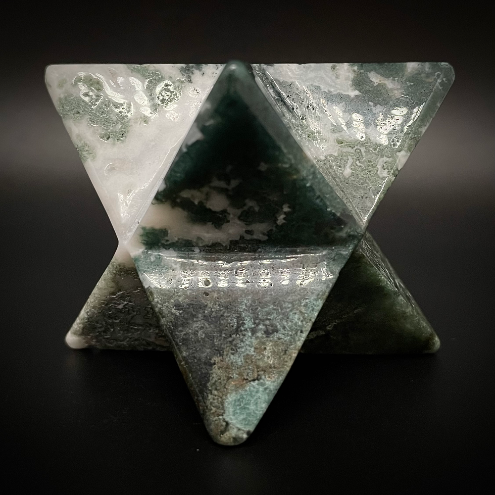 Thumbnail: Moss Agate Merkaba #3